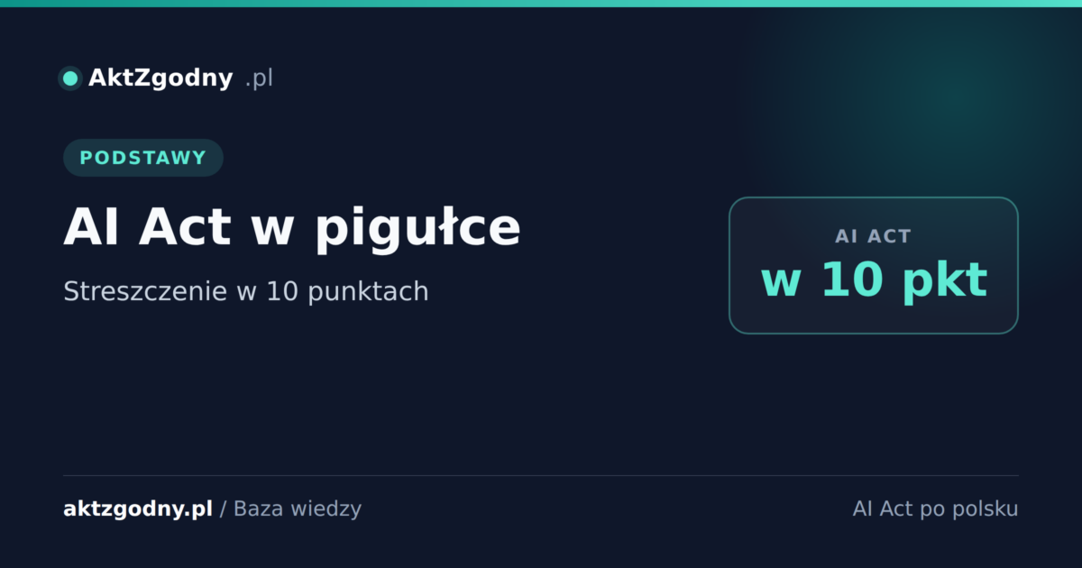 AI Act w pigułce: streszczenie rozporządzenia w 10 punktach