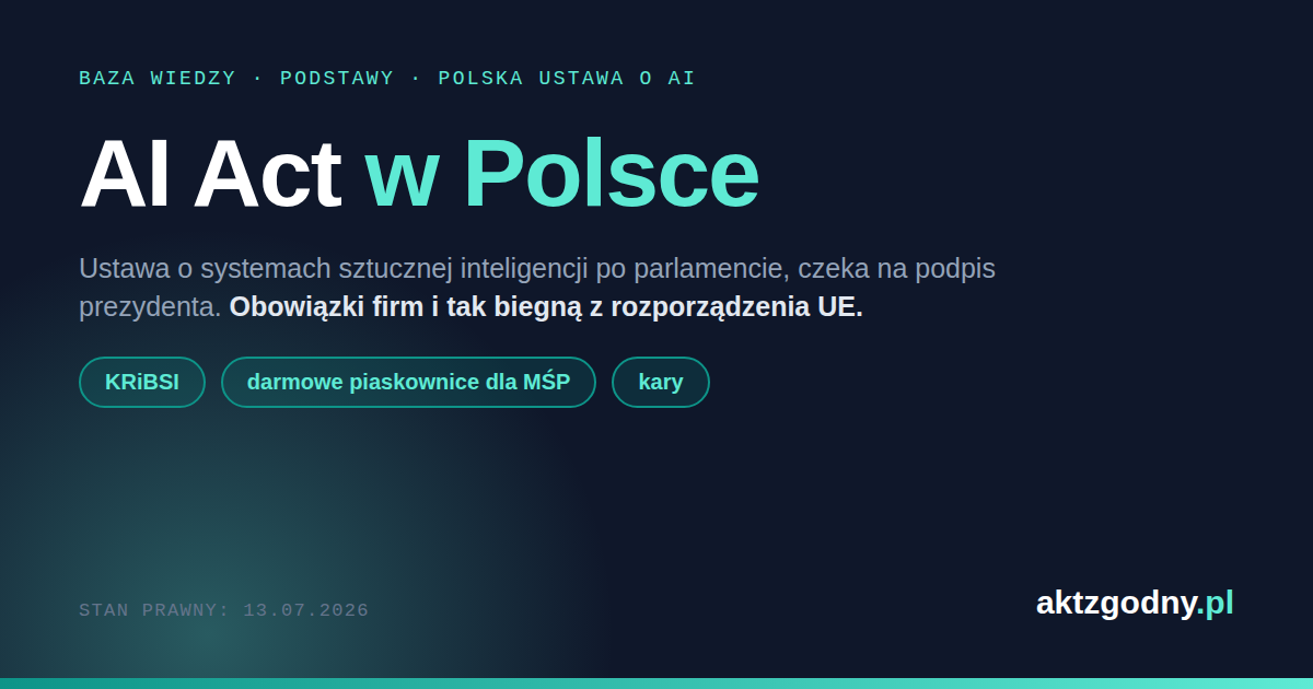 AI Act w Polsce: ustawa o systemach sztucznej inteligencji gotowa. Co zmienia dla firm?