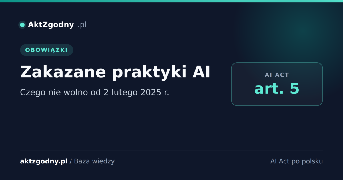 Zakazane praktyki AI (art. 5): czego nie wolno od 2 lutego 2025 r.